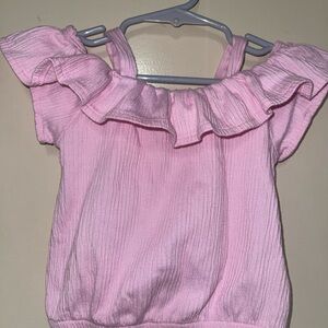 Old Navy Pink Ruffled Girls Top